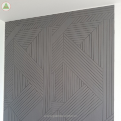 Tấm gỗ xi măng trang trí tường hình chữ nhật cắt CNC