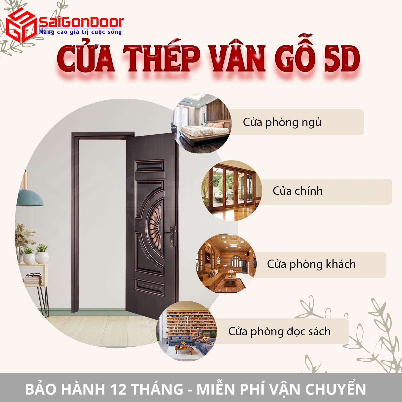 CỬA THÉP CLASSIC 5D – ĐẲNG CẤP VƯỢT THỜI GIAN, SANG TRỌNG
