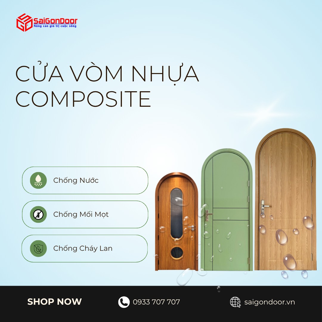 Cửa vòm nhựa Composite - Đẳng cấp không gian, nâng tầm phong cách sống