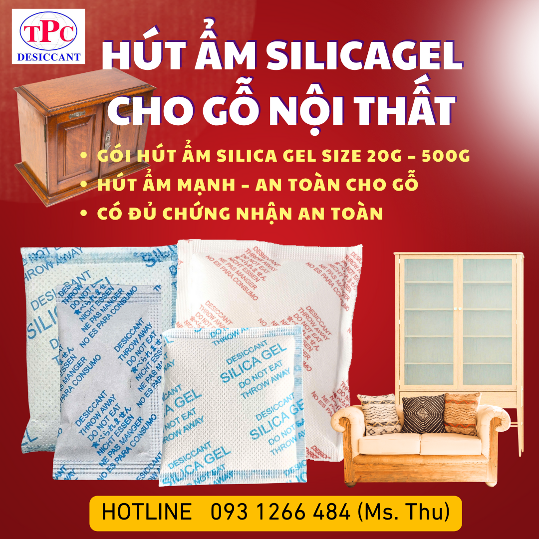 Gói hút ẩm Silicagel cho ngành gỗ