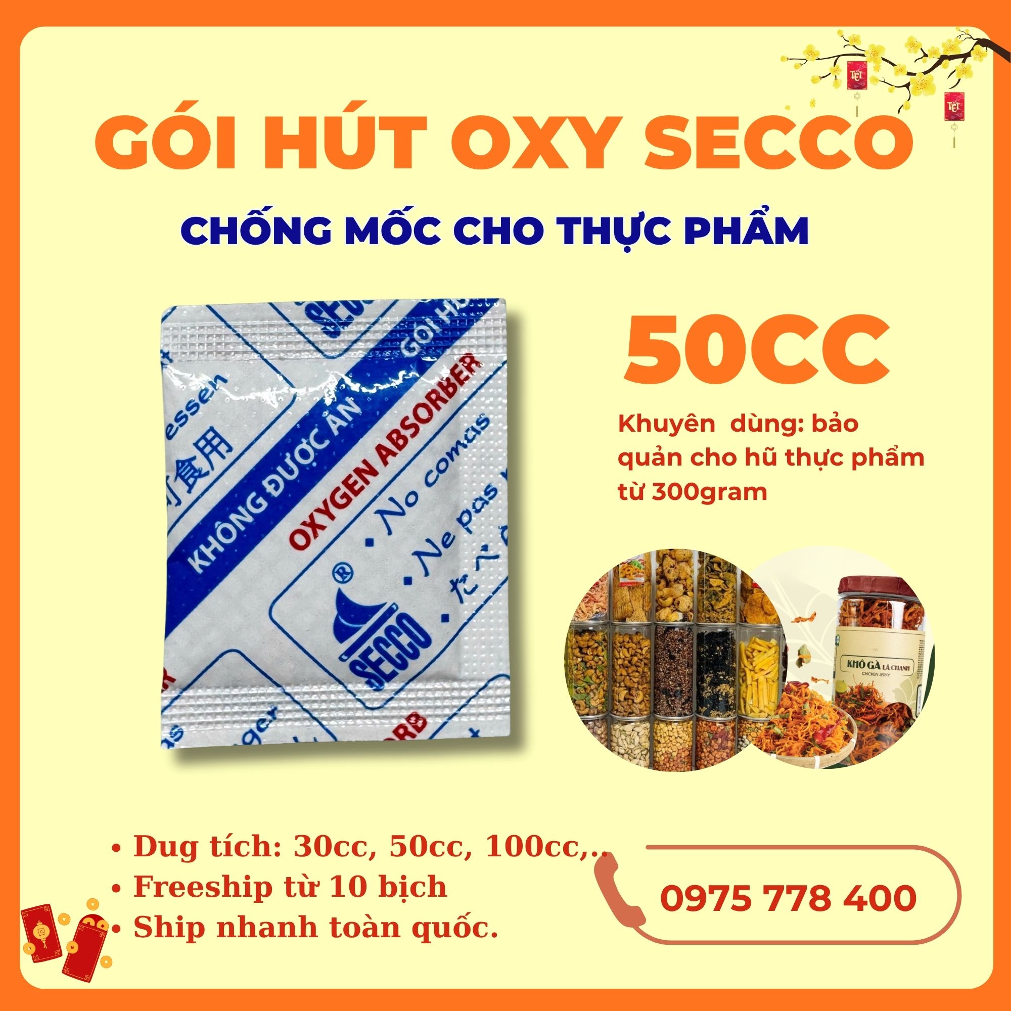 Gói hút ẩm bảo quản thực phẩm