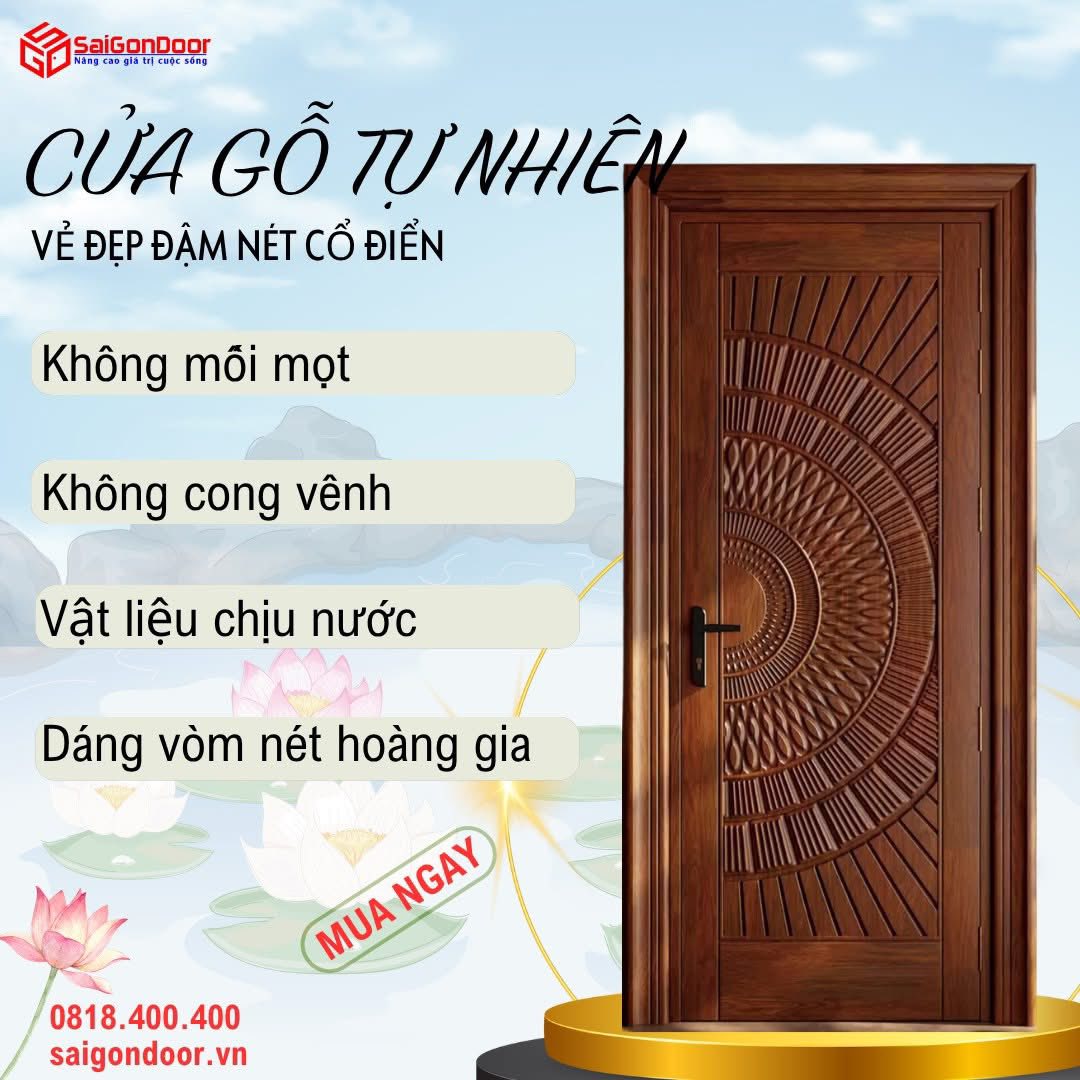 Cửa gỗ tự nhiên SaiGonDoor - Vẻ đẹp cổ điển sang trọng