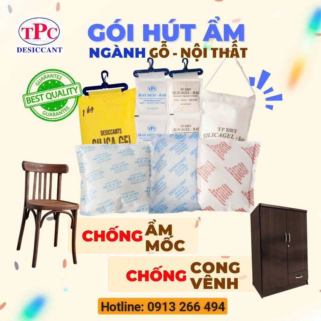 Gói hút ẩm Silicagel cho ngành gỗ