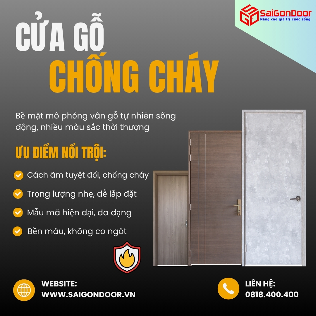 Cửa gỗ chống cháy - AN toàn, sang trong và bảo vệ tổ ấm