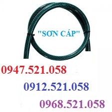 Phi 6,phi 5, phi 8, phi 10 cáp thép bọc nhựa Đen 0913521058 Kim khí vật tư Thanh Sơn - H