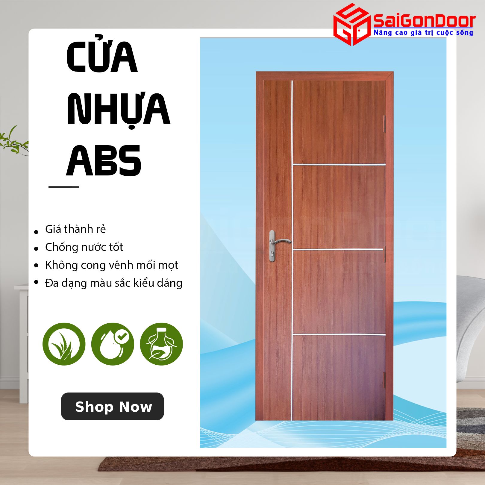 Khám phá cửa nhựa ABS Hàn Quốc tại SaiGonDoor