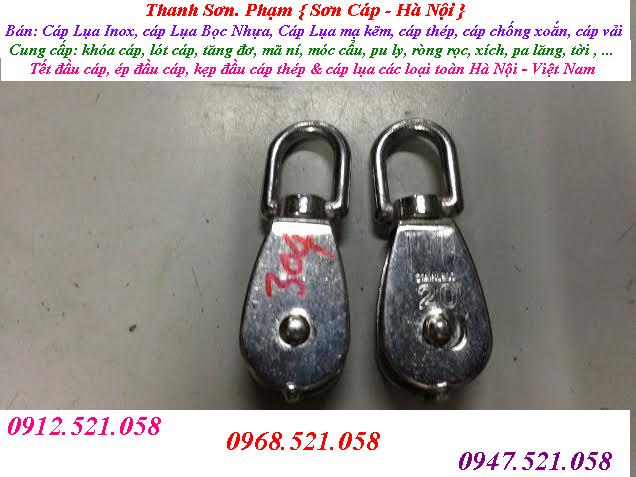 Cung cấp Ròng rọc đơn Inox 304 các cỡ 0913521058 Kim khí THANH SƠN Hà Nội có puly đ