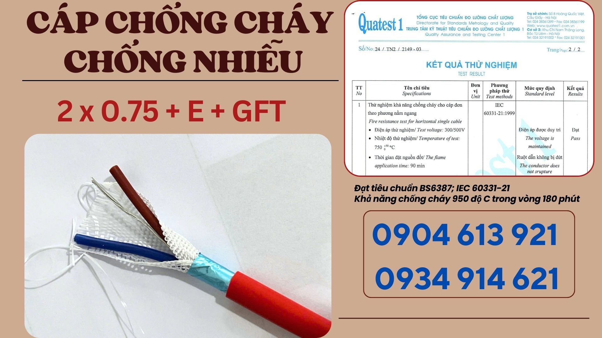 CÁP CHỐNG CHÁY 2X1.5 CHỐNG NHIỄU