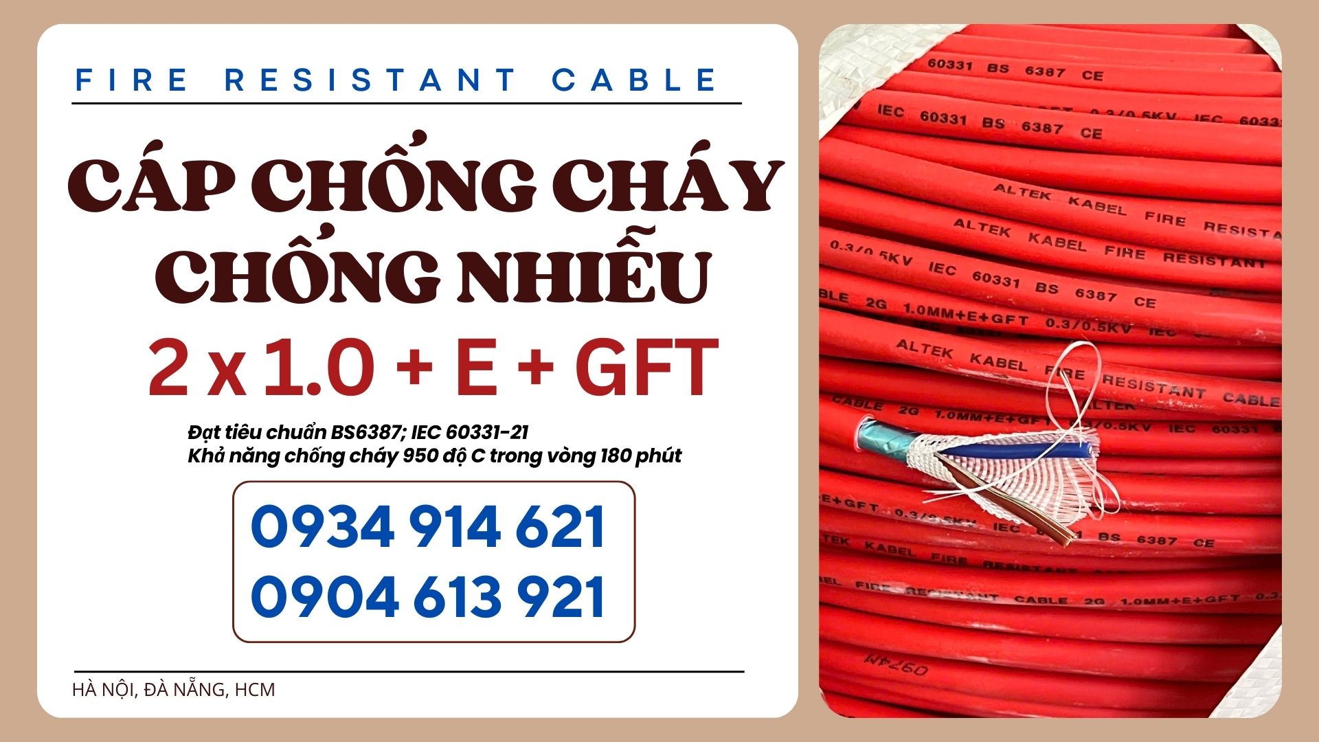 CÁP CHỐNG CHÁY 2X1.0