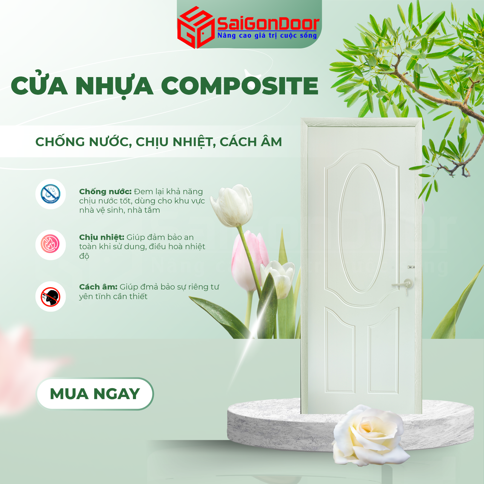 Lý do tại sao nên chọn cửa nhựa Composite bên SaiGonDoor