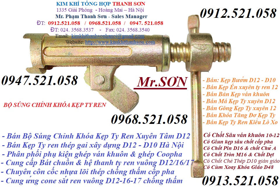 Bộ chỉnh kẹp bướm rút lõi thép xây dựng 0947521058 Vật tư cơ kim khí Thanh Sơn