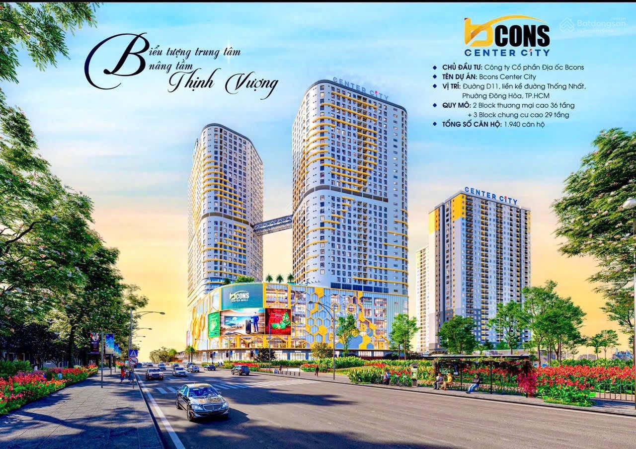 Phối cảnh Bcons Center City