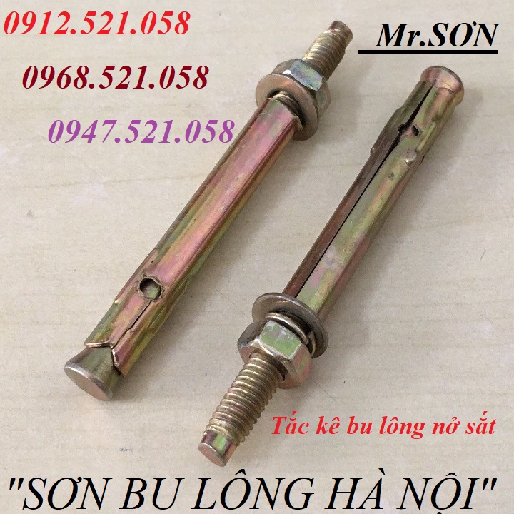 Bu lông tắc kê nở sắt M20,18,16,14x200 mạ 7 mầu 0947521058 Kim khí tổng hợp THANH S