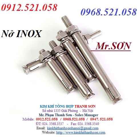 Có ngay nở Inox 304,201, nở móc Inox 0913521058 THANH SƠN vật tư cơ kim khí hà nội ch