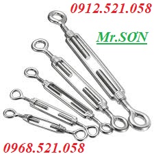 Sẵn tăng đơ hai đầu tròn Inox 304 D12,10,8,16 đây 0947521058 Kim khí vật tư Thanh Sơ