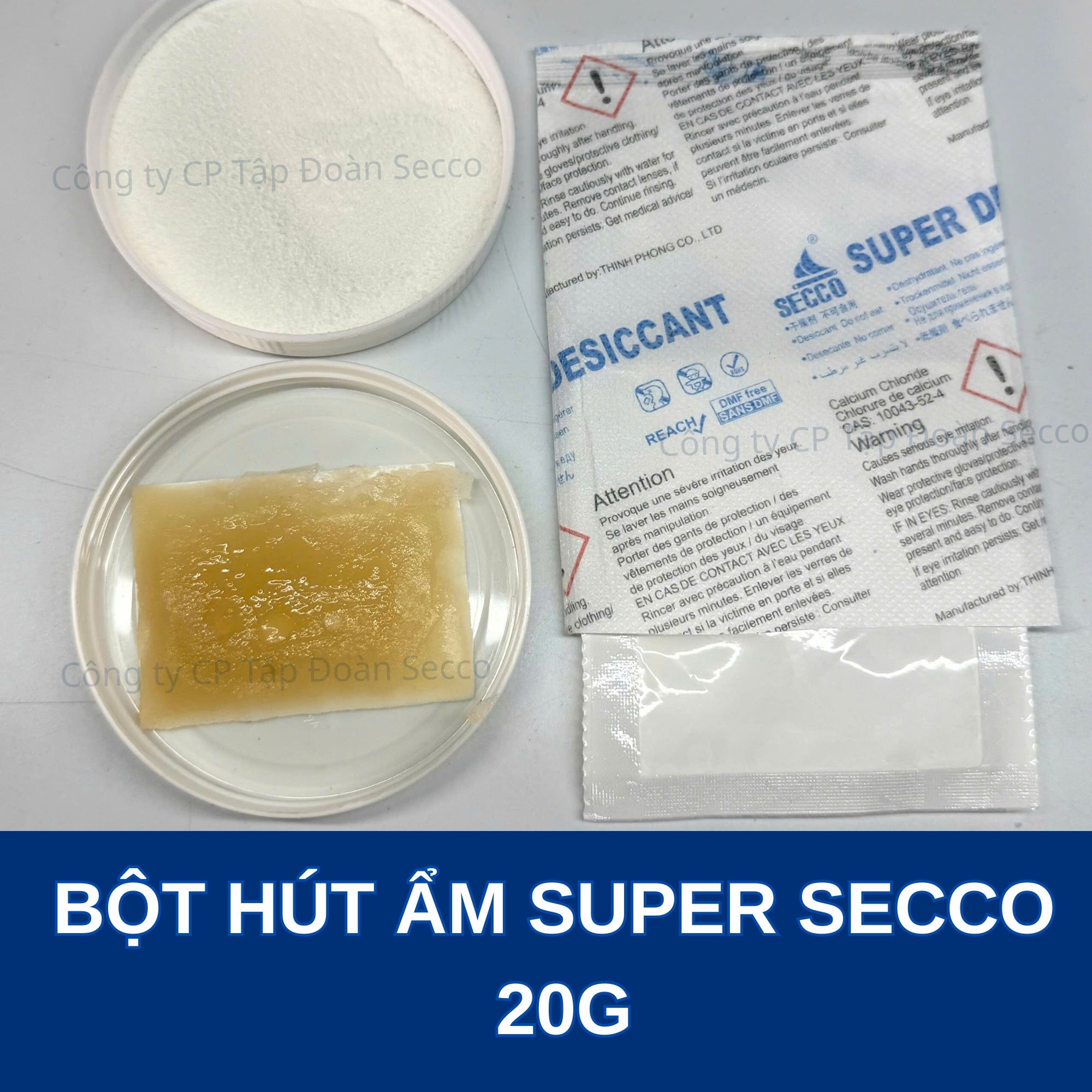 bột hút ẩm secco 2 lớp hút 400%