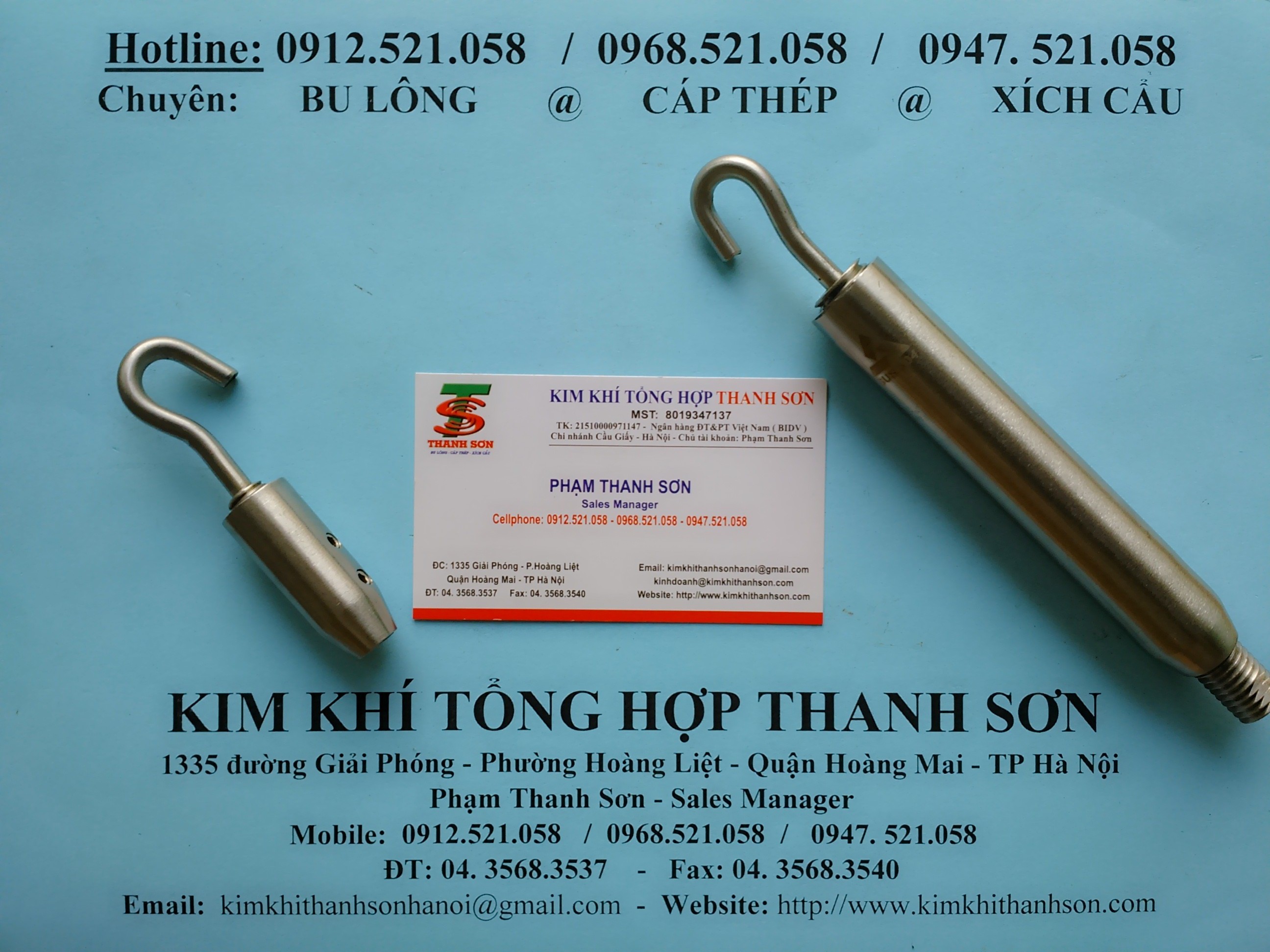 Ống tăng đơ ống tròn Inox 304 tăng cáp cầu thang 0913521058 Kim khí vật tư THANH SƠ