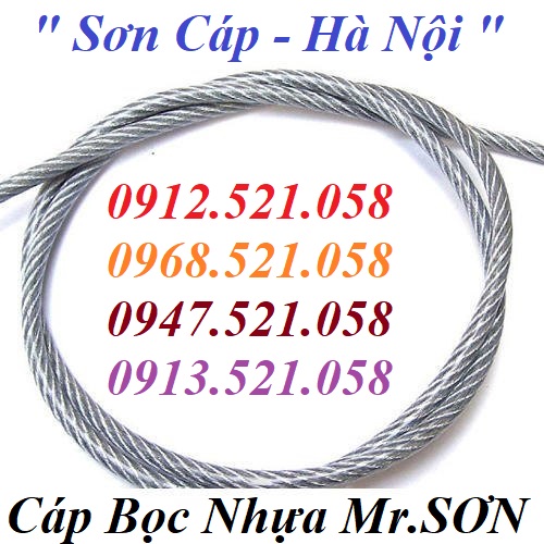 Cáp bọc nhựa nhỏ 2 mm mầu Trắng 0968521058 Kim khí vật tư Thanh Sơn Thanh Trì Hà N