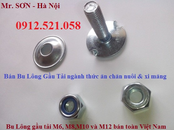 Cung cấp Bu Lông Gàu Tải M6,8,10,12,14 rẻ 0912521058 Kim khí Thanh Sơn Hà Nội có ốc