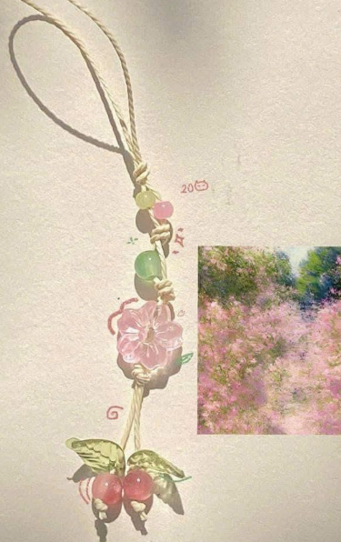 Vòng tay hanmade màu hồng