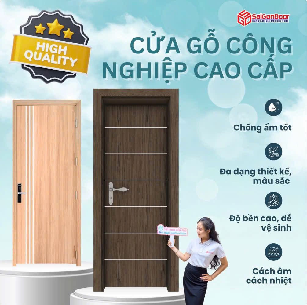 Cửa gỗ MDF Melamine - Giải pháp cửa cho nhà phố và chung cư