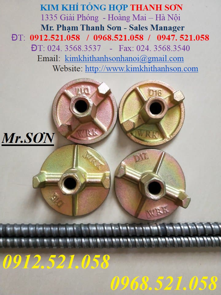 Thanh Ren D12,D16,D17 và bát chuồn 0912521058 Kim khí vật tư THANH SƠN Thanh Trì Hà Nội