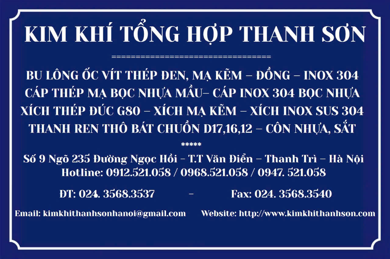 Cửa hàng cáp thép THANH TRÌ 0968521058 KIm khí THANH SƠN Hà Nội có dây cáp thép mạ