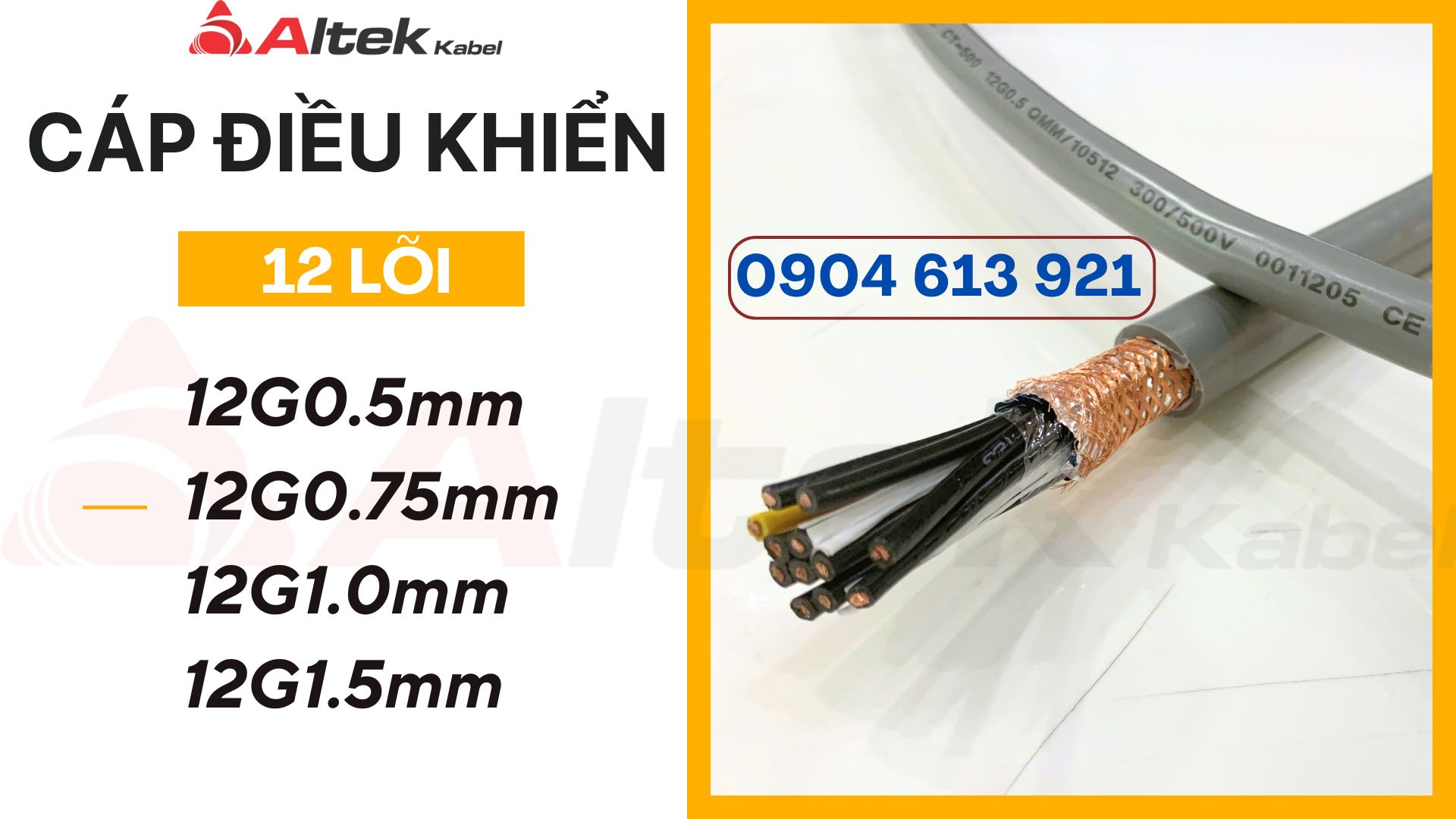 cáp điều khiển 12x0.75