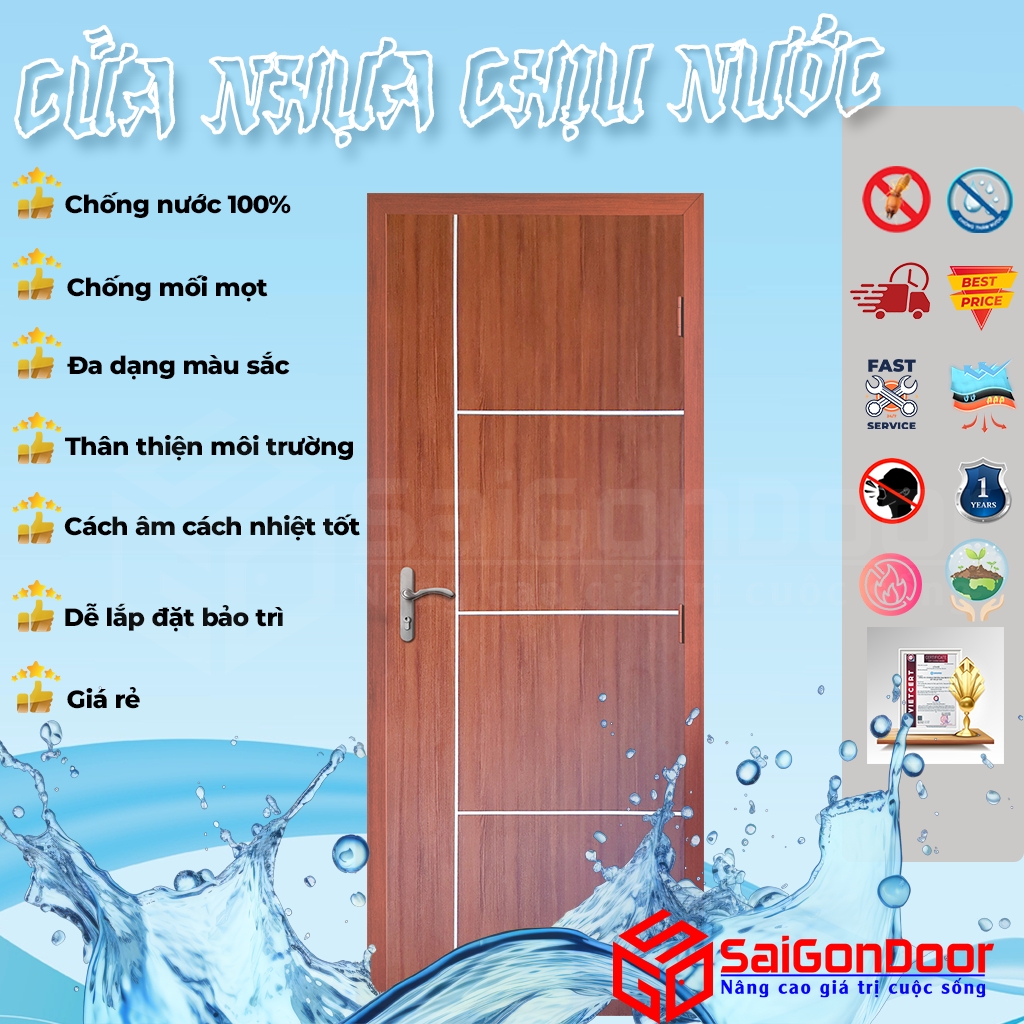 Cửa nhựa giả gỗ - Đẹp như gỗ, bền hơn gỗ