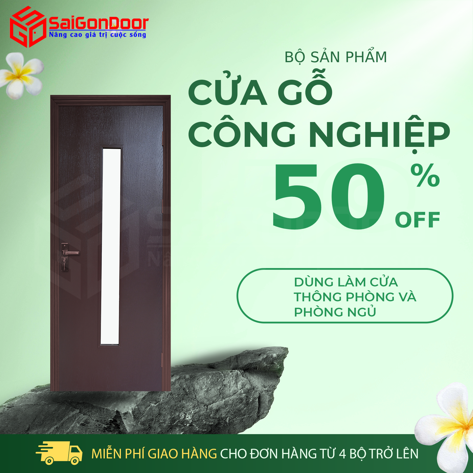 Cửa gỗ công nghiệp - Đẹp sang bền giá tốt