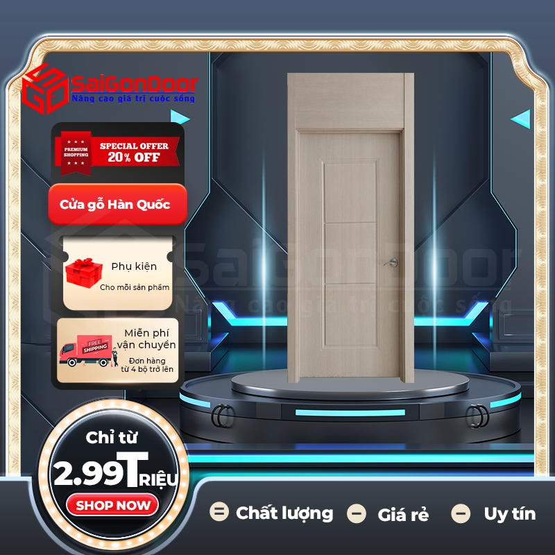 Cửa gỗ Hàn Quốc phòng ngủ - Đẹp hiện đại giá tốt
