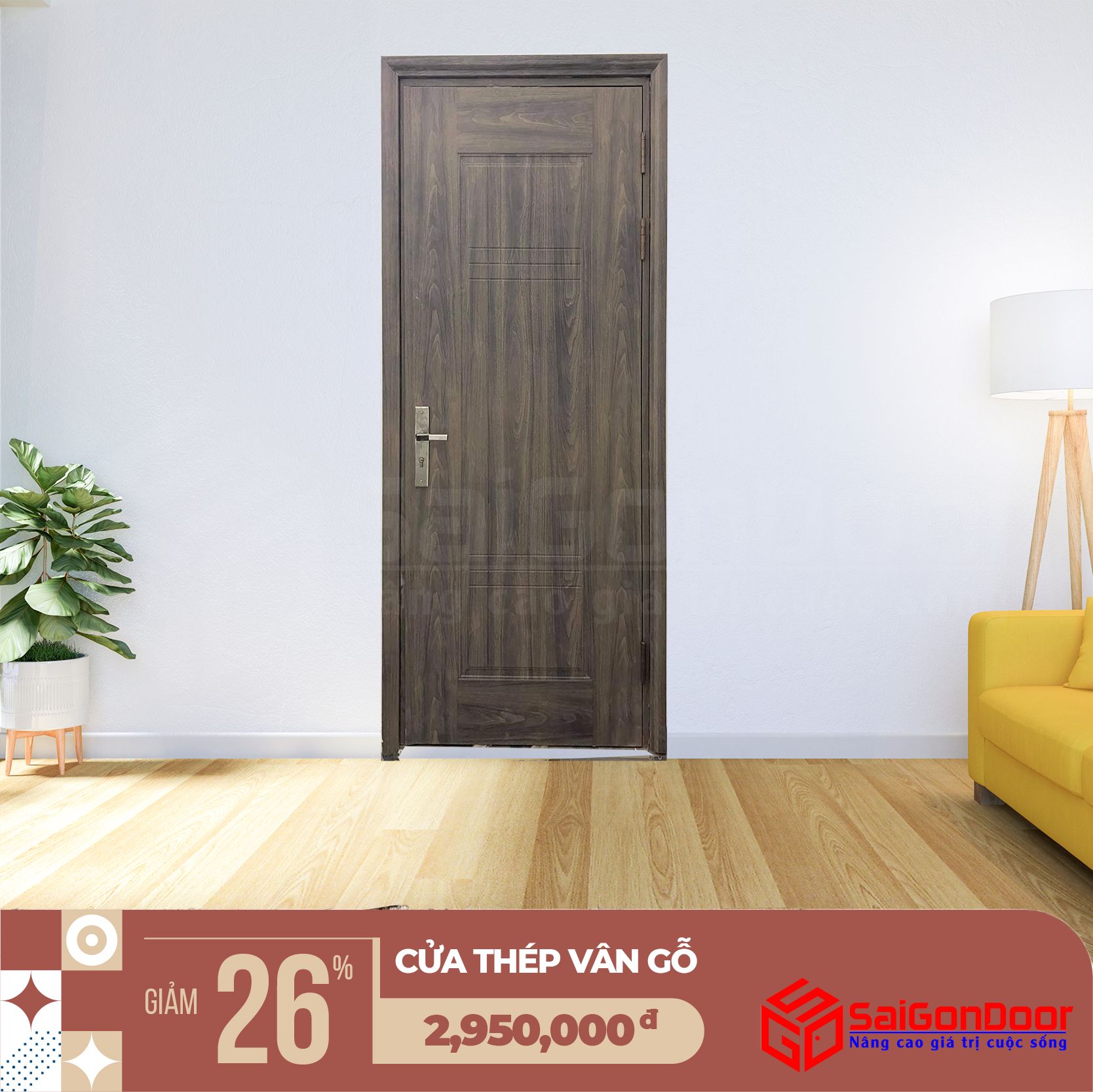 Cửa thép vân gỗ - Đẹp như gỗ, bền hơn gỗ