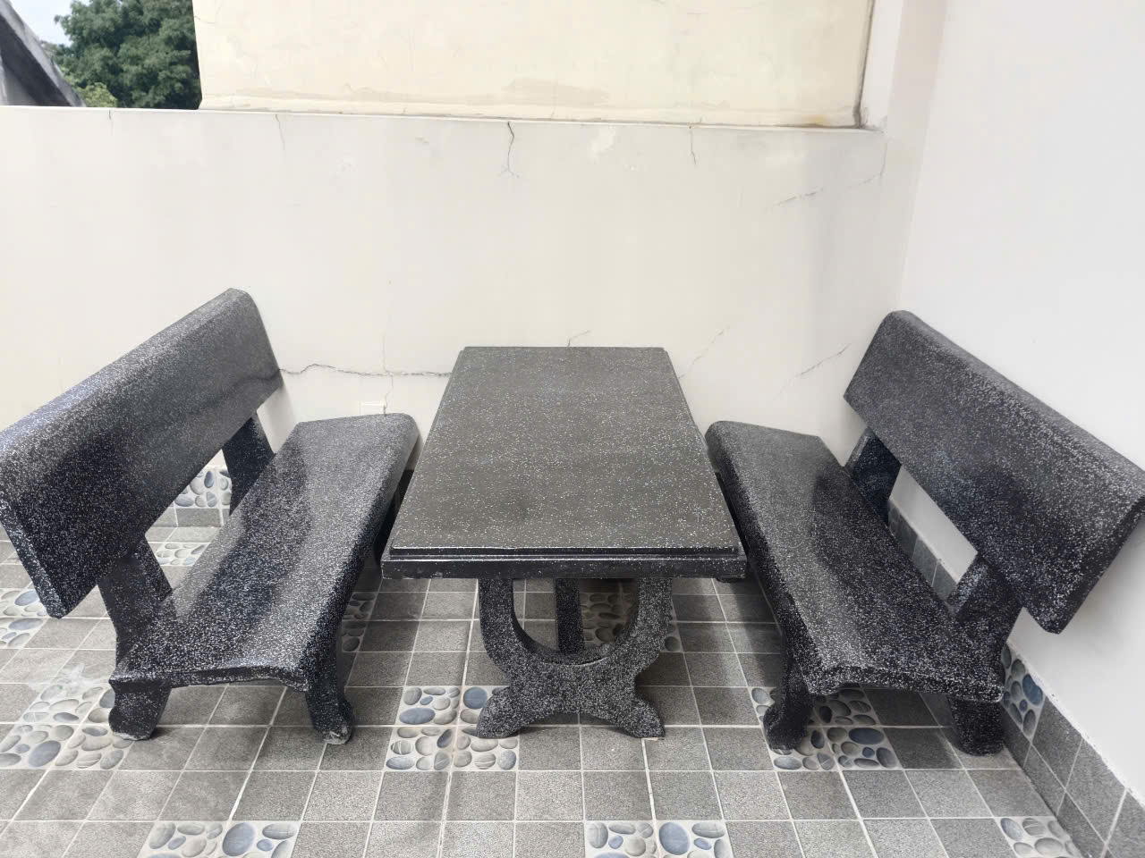 ghế đá bình tân, ghế đá hcm, ghế đá giả gỗ bình tân, bộ bàn ghế đá bình
