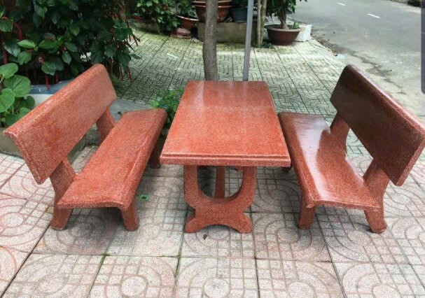 ghế đá bình tân, ghế đá hcm, ghế đá giả gỗ bình tân, bộ bàn ghế đá bình