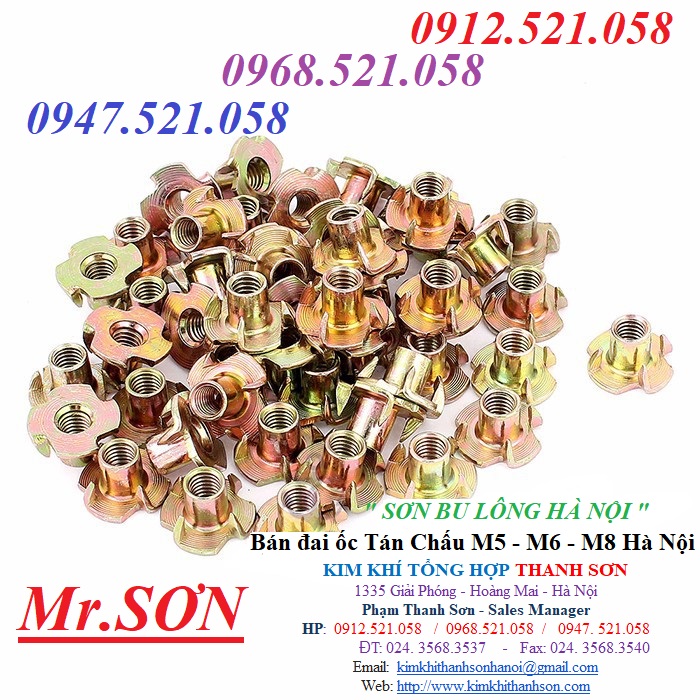 Ê cu tán chấu, đai ốc tán dù, ê cu tán gai sò 0912521058 Anh Sơn - Tổng đại lý Ki