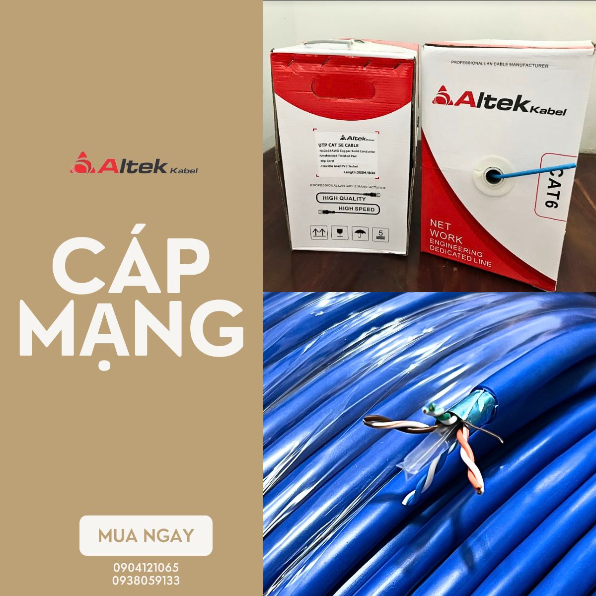 Cáp mạng CAT6 tốc độ cao giá cạnh tranh