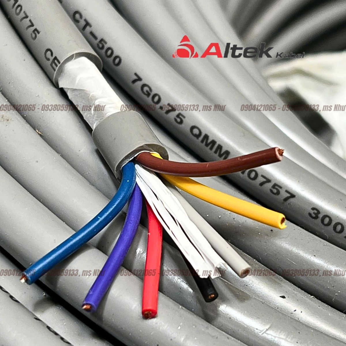 Cáp điều khiển tiết diện 0.5mm, 0.75mm
