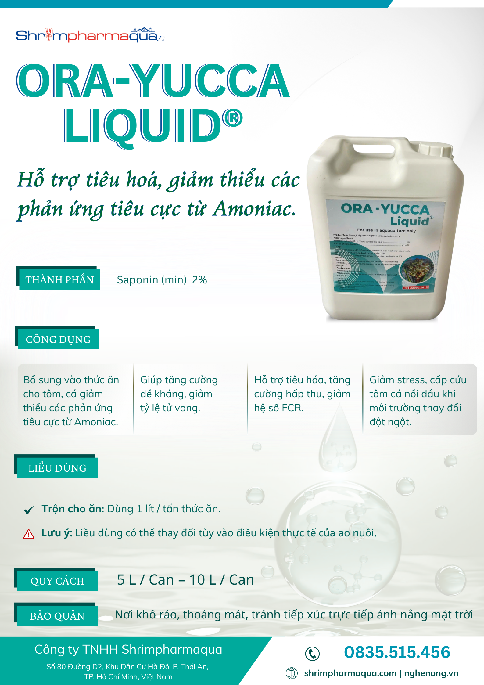 Yucca hỗ trợ tiêu hóa, giảm thiểu các phản ứng tiêu cực từ Amoniac