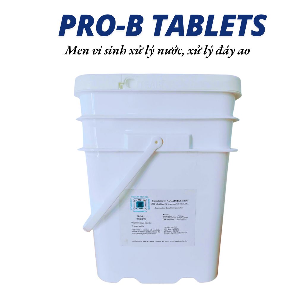PRO-B TABLETS Men vi sinh xử lý nước, xử lý đáy ao