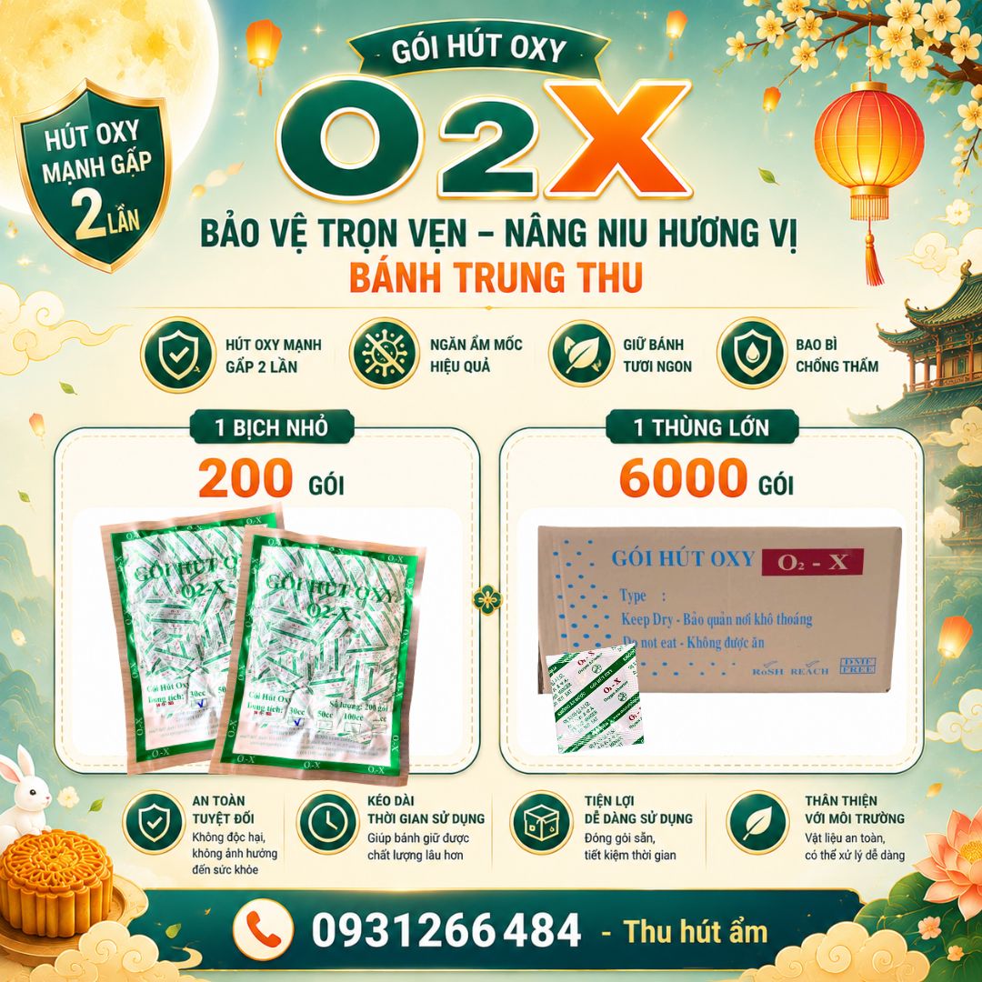 Gói hút oxy cho bánh trung thu