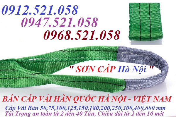 Bán cáp vải cẩu hàng khu vực Thanh Trì 0912521058 Tổng kho cáp thép - Kim khí Thanh S