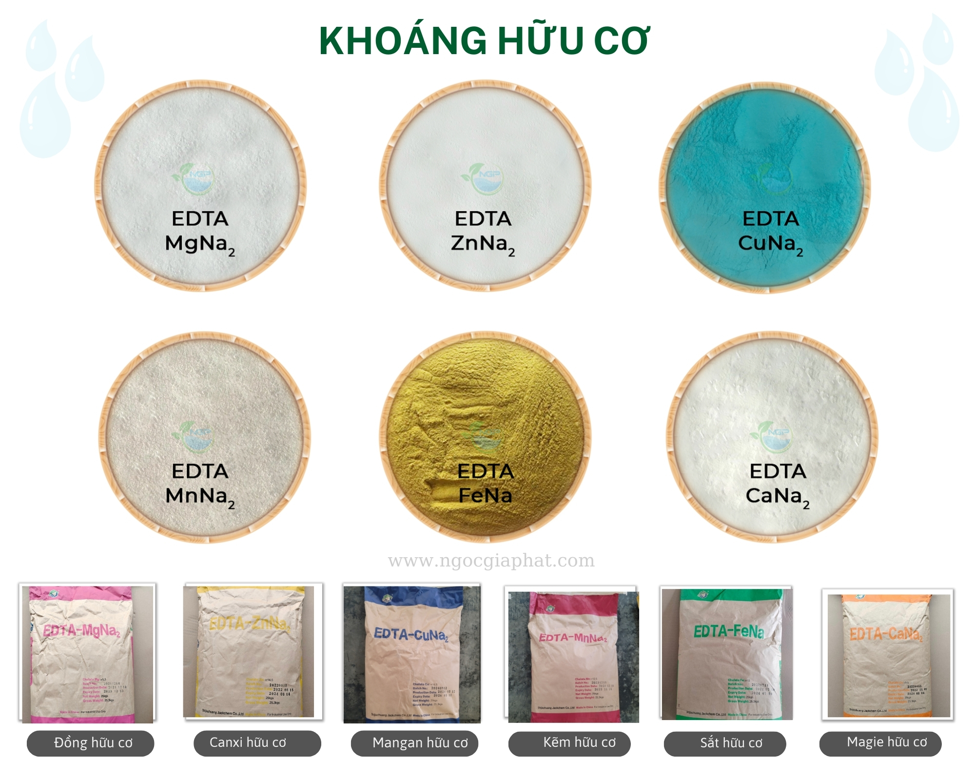 CUNG CẤP HÓA CHẤT EDTA CHELATE VI LƯỢNG – EDTA Zn, EDTA Mn, EDTA Mg, EDTA Fe, EDTA Cu, EDT