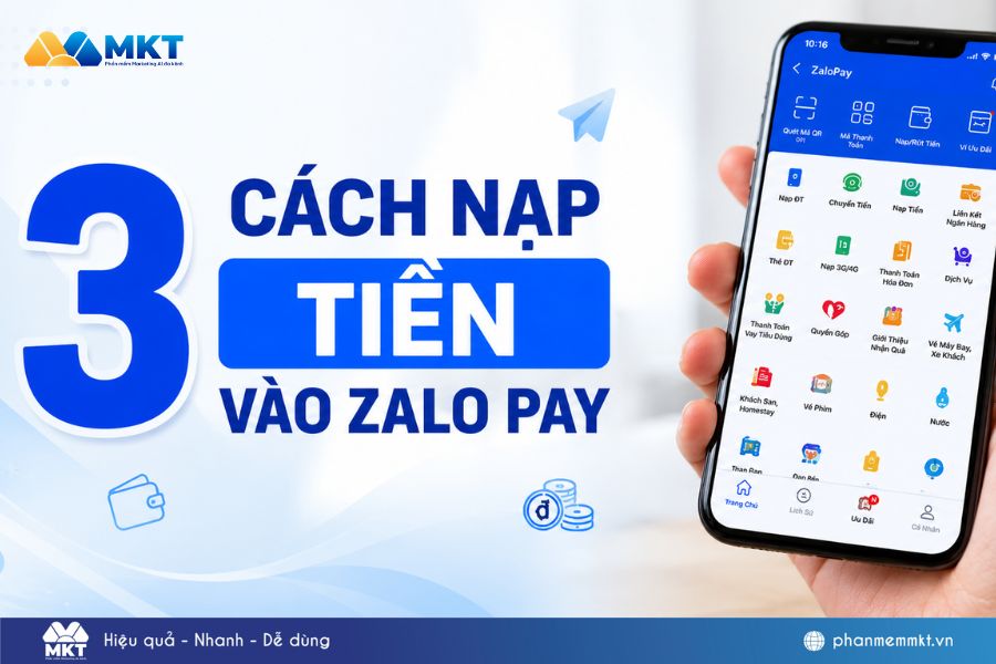 Cách nạp tiền vào Zalo Pay