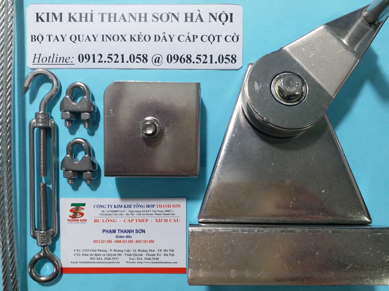 Shop bán tay quay cột cờ Thanh Trì 0968521058 Kim khí THANH SƠN số nhà 9 ngõ 235 đườ