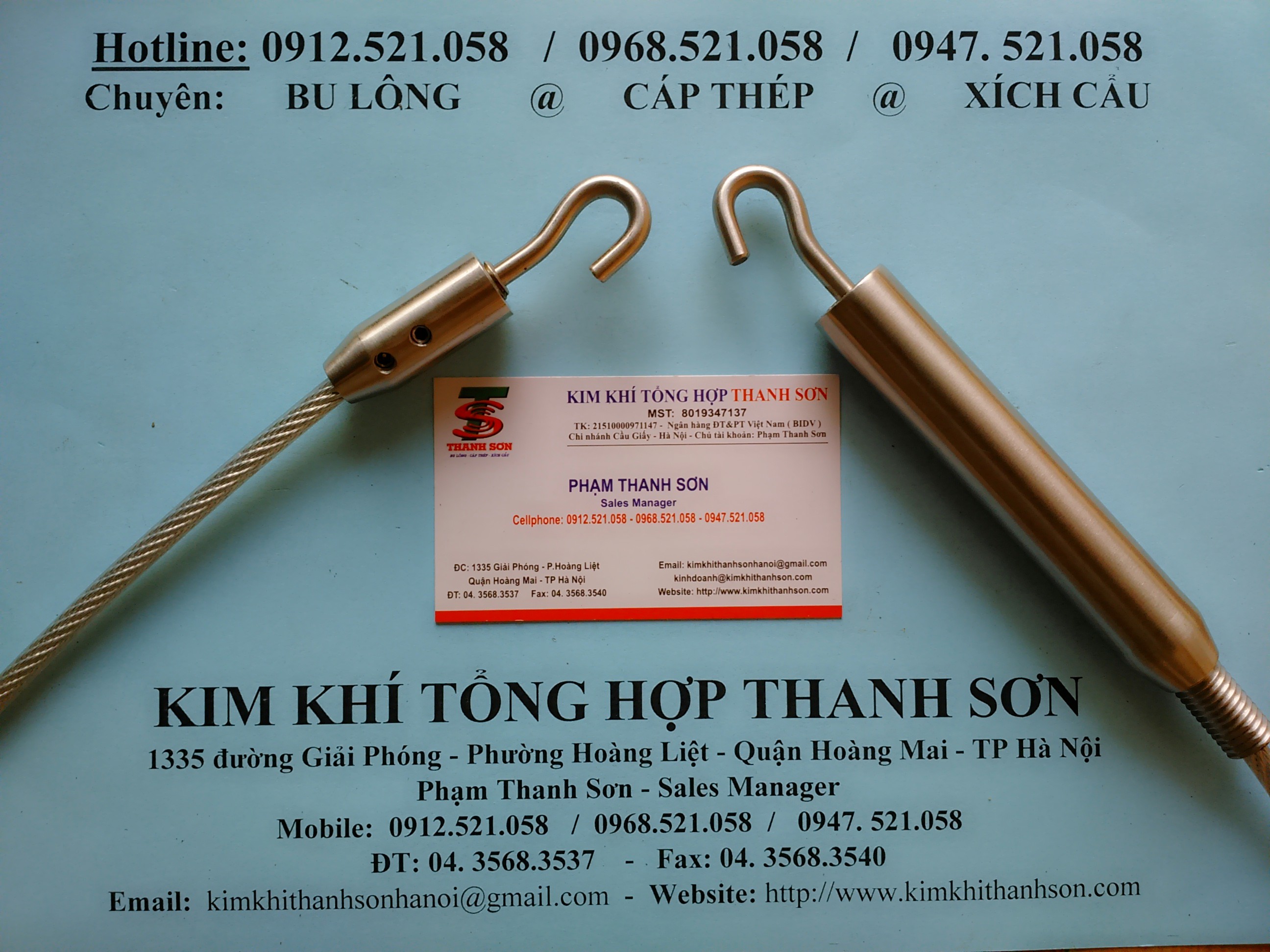 Gian hàng bán cáp cầu thang Hà Nội 0968521058 Cáp thép Thanh Sơn - Cửa hàng Kim khí t