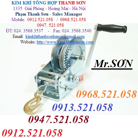 Quầy hàng bán tời cáp quay tay Hà Nội 0912521058 Tổng kho kim khí Thanh Sơn SN 9 ngõ